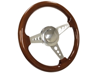 S9 Premium Walnut Wood Steering Wheel Covert Kit