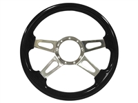 S9 Black Ash Wood, Quad-Spoke Center with Slots