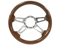 S9 Walnut Wood, Quad-Spoke Center with Slots