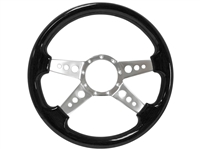 S9 Black Ash Wood, Quad-Spoke Center with Holes