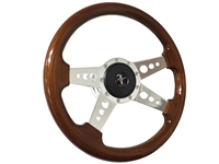 VSW S9 Premium Wood Steering Wheel Ford Mustang Running Pony Kit