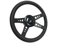 S9 Premium Leather Steering Wheel Black Kit, ST3171B-STB16BLK