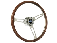 VSW S6 Classic Wood Steering Wheel Ford Kit with Rivets
