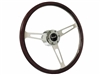 S6 Classic Espresso Wood Steering Wheel Plymouth Kit