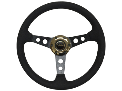 1965 - 1970 Ford Falcon Suede Steering Wheel Gold Kit