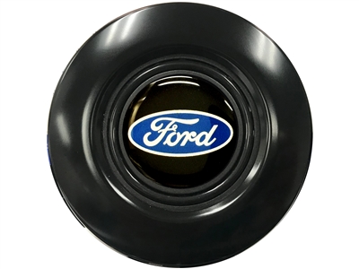 VSW S6 Black Covert Horn Button with Ford Blue Oval Emblem