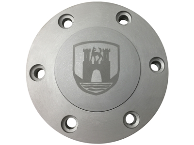 S6 Brushed Horn Button with Castle Emblem