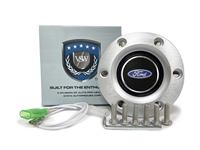 Ford Blue Oval Raised Emblem, S6 Brushed Horn Button
