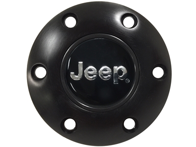 S6 Black Horn Button with Jeep Emblem