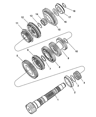 T850 Intermediate Shaft Bearing Snap Ring, 29411