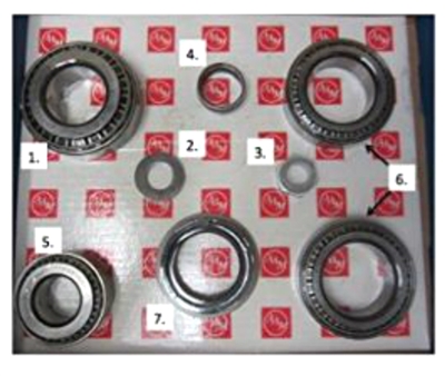 Chevy 2500 3500 GM 9.25 IFS AAM Front Bearing Kit 74067005 - Diff Part