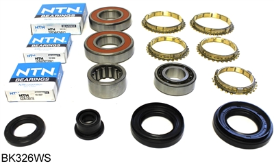 S20 S40 L3 K4F Honda CR CRX Civic 5 Speed Transmission Bearing Kit  with Synchro Rings, BK326WS | Allstate Gear