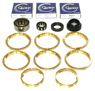 NV1500 GM S10 Isuzu Hombre with 2.2 Liter Engine Bearing Kit with Synchro Rings, BK416WS