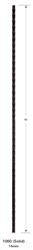 Florence Collection - 1060: 44" Face Hammered Plain Baluster  | Stair Part Pros
