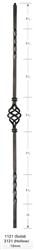 Palermo 1121: 44" Solid Double Twist Baluster w/ Single Basket  | Stair Part Pros