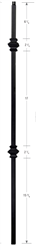Crown Heritage Stair Parts 2702: Hollow Double Knuckle Baluster | Stair Part Pros