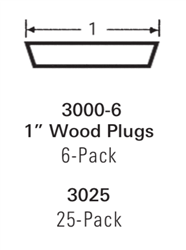 3000: Tapered Wood Plugs
