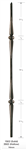 Marsala 3502: 44" Hollow Spoon Baluster w/ Double Knuckle  | Stair Part Pros