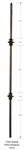 3702: Hollow Plain Square Bar Stair Baluster w/ Double Knuckle | Stair Part Pros