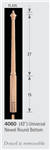 Wood Baluster & Newel Parts 4060: Universal Round Bottom Newel | Stair Part Pros