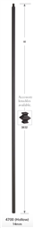 Sicily Stair Parts 4700: Hollow Plain Square Bar Baluster | Stair Part Pros