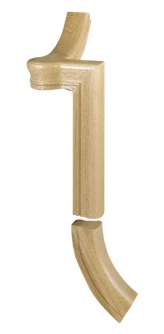 7365: 2 Rise Right Hand with Cap Handrail Fitting | Stair Part Pros