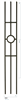 Stair Baluster Parts - C2933: 44" Three Legged Ring Baluster  | Stair Part Pros