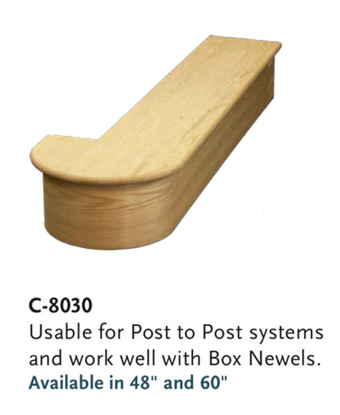 Staircase Starting Steps C8030: Half Circle Reversible Step | Stair Part Pros