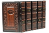 Varsha Antique leather machzorim 5 volume set