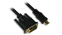 MINI HDMI to DVI CABLE - M/M, 6 ft.