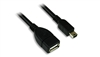 MINI USB B (M) to USB A (F) CABLE - 1 ft.