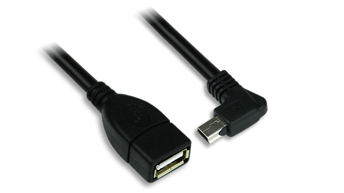 90 Degree Mini USB to USB Cable From WhiteBox