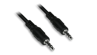 MINI STEREO CABLE - 3.5 mm, M/M, 1 ft.