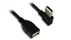 90 DEGREE USB A (M) to USB A (F) CABLE - 1 ft.