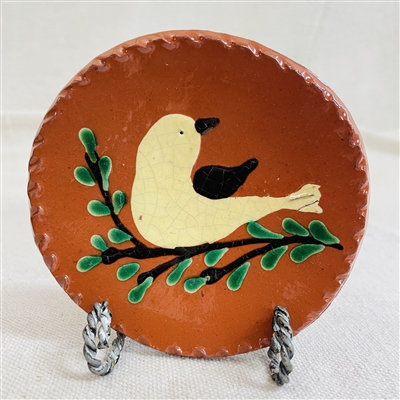 Small Quilled Bird on Stick Plate $25