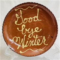 Quilled Goodbye Winter Plate $45