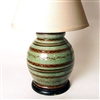 Banded Apple Green Lamp (MTO) $355