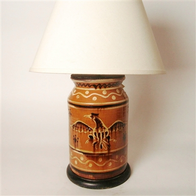 Eagle Lamp with Banded Decoration (MTO) $450