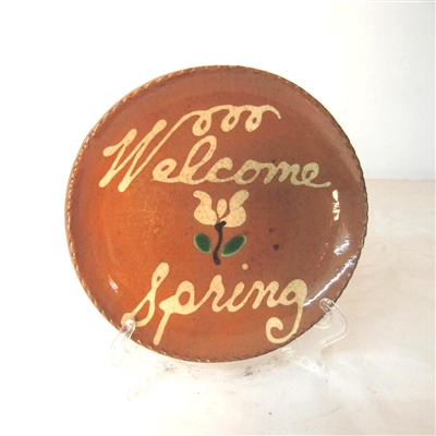 Quilled Welcome Spring Plate (MTO) $55