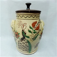 Courting Lovers Pot with Wooden Lid (MTO) $195