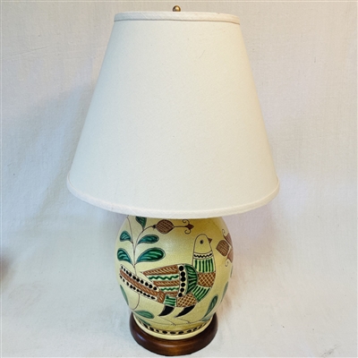 Bird and Tulips Lamp (MTO) $450