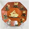 Rabbit and Tulip Octagon Plate $75