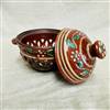 Pierced Bowl with Thrown Lid and Rope Handles $155