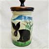 Rabbit Jar with Wood Lid $215