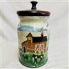Farm Scene Jar with Wood Lid $265