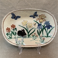 Spring Flowers and Butterflies Plate (MTO) $105