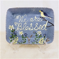 We are Blessed Plate with Bird and Flowers (MTO) $55