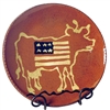 Patriotic Cow Plate (MTO) $75
