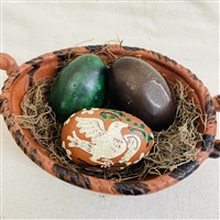 Decorative Redware Eggs (Set of 3) $105