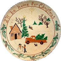 I'll Be Home for Christmas Plate (MTO) $135